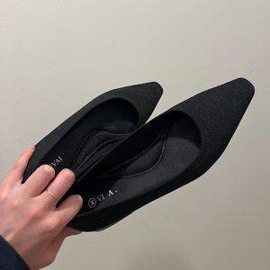 Pointed-Toe Everyday Black Flats